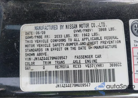 2009 Nissan 370Z from USA, damaged, VIN JN1AZ44E79M409547